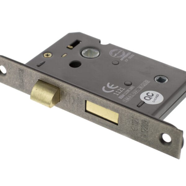 Distressed Silver Atlantic Bathroom Lock [CE] 3" - (ALKBATH3DS)