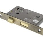 Matt Antique Brass Atlantic Bathroom Lock [CE] 3" - (ALKBATH3MAB)