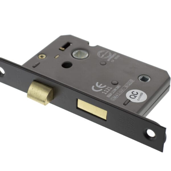 Matt Black Atlantic Bathroom Lock [CE] 3" - (ALKBATH3MB)