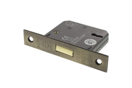 Matt Antique Brass Atlantic 3 Lever Key Deadlock [CE] 2.5" - (ALKDEAD3LK25MAB)