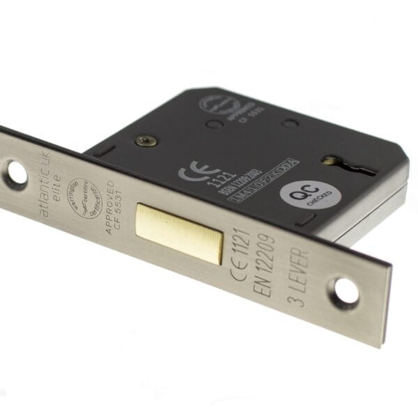 Matt Gun Metal Atlantic 3 Lever Key Deadlock [CE] 2.5" - (ALKDEAD3LK25MBN)