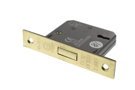 Polished Brass Atlantic 3 Lever Key Deadlock [CE] 3" - (ALKDEAD3LK3PB)