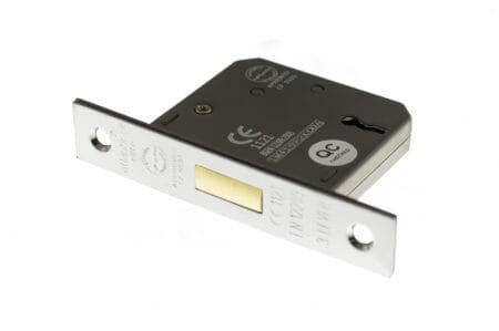 Polished Chrome Atlantic 3 Lever Key Deadlock [CE] 3" - (ALKDEAD3LK3PC)