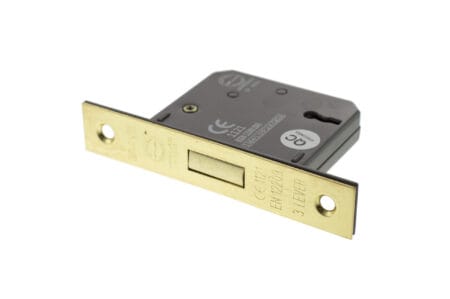 Satin Brass Atlantic 3 Lever Key Deadlock [CE] 3" - (ALKDEAD3LK3SB)
