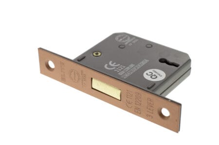 Urban Satin Copper Atlantic 3 Lever Key Deadlock [CE] 3" - (ALKDEAD3LK3USC)