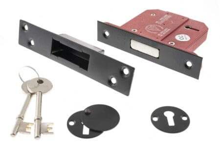 Matt Black Atlantic 5 Lever Key Deadlock [BS] 2.5" - (ALKDEAD5LK25MB)