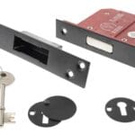 Matt Black Atlantic 5 Lever Key Deadlock [BS] 3" - (ALKDEAD5LK3MB)