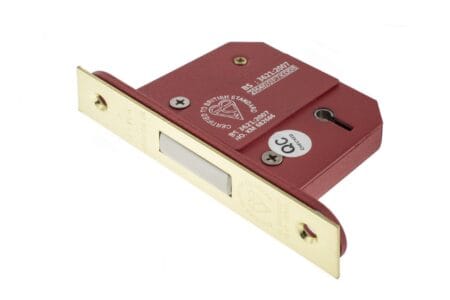 Polished Brass Atlantic 5 Lever Key Deadlock [BS] 3" - (ALKDEAD5LK3PB)