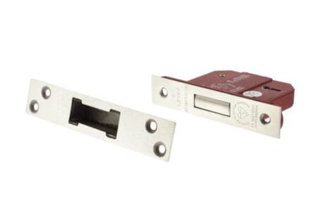 Satin Chrome Atlantic 5 Lever Key Deadlock [BS] 2.5" - (ALKDEAD5LK25SC)