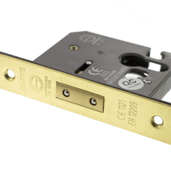 ALKDEADE3PB Atlantic Euro Deadlock [CE] 3" - Polished Brass