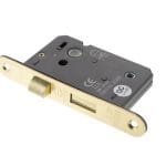 Polished Brass Atlantic Radius Corner Bathroom Lock [CE] 2.5" - (ALKRCBATH25PB)