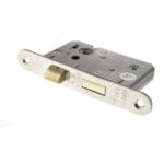 Polished Nickel Atlantic Radius Corner Bathroom Lock [CE] 2.5" - (ALKRCBATH25PN)