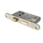 Satin Nickel Atlantic Radius Corner Bathroom Lock [CE] 2.5" - (ALKRCBATH25SN)