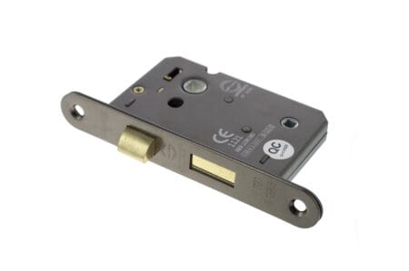 Urban Bronze Atlantic Radius Corner Bathroom Lock [CE] 2.5" - (ALKRCBATH25UB)