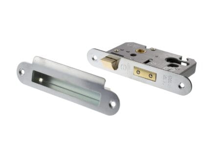 Satin Chrome Atlantic Euro Radius Corner Sashlock [CE] 3" - (ALKRCSASHE3SC)