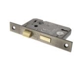 Matt Gun Metal Atlantic 3 Lever Key Sashlock [CE] 2.5" - (ALKSASH3LK25MBN)