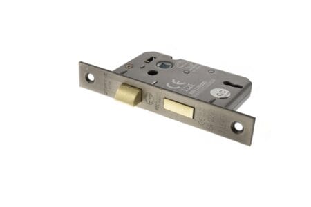 Matt Gun Metal Atlantic 3 Lever Key Sashlock [CE] 2.5" - (ALKSASH3LK25MBN)