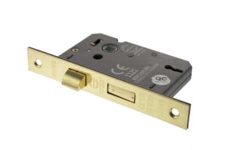 Polished Brass Atlantic 3 Lever Key Sashlock [CE] 2.5" - (ALKSASH3LK25PB)