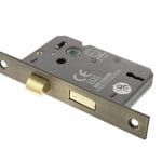 Matt Antique Brass Atlantic 3 Lever Key Sashlock [CE] 3" - (ALKSASH3LK3MAB)