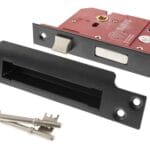 Matt Black Atlantic 5 Lever Key Sashlock [BS] 2.5" - (ALKSASH5LK25MB)