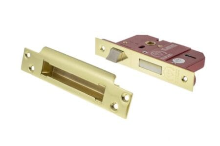 Polished Brass Atlantic 5 Lever Key Sashlock [BS] 2.5" - (ALKSASH5LK25PB)