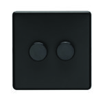 Eurolite Concealed 3mm 2 Gang Dimmer - Matt Black Eurolite Concealed 3mm 2 Gang Dimmer - Matt Black (ECMB2D400)
