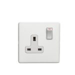 Eurolite Concealed 3mm 1 Gang Socket - Matt White Eurolite Concealed 3mm 1 Gang Socket - Matt White (ECW1SOW)