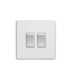 Eurolite Concealed 3mm 2 Gang Switch - Matt White Eurolite Concealed 3mm 2 Gang Switch - Matt White (ECW2SWW)