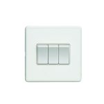 Eurolite Concealed 3mm 3 Gang Switch - Matt White Eurolite Concealed 3mm 3 Gang Switch - Matt White (ECW3SWW)