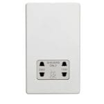 Eurolite Concealed 3mm Shaver Socket - Matt White Eurolite Concealed 3mm Shaver Socket - Matt White (ECWSHSW)