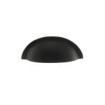Atlantic Matt Black Old English Winchester Solid Brass Cabinet Cup Pull on Concealed Fix - (OEC1176MB)