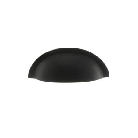 Atlantic Matt Black Old English Winchester Solid Brass Cabinet Cup Pull on Concealed Fix - (OEC1176MB)
