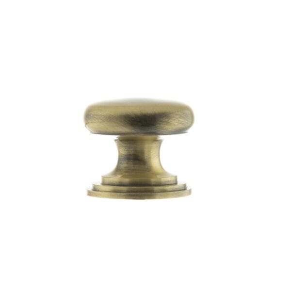 Atlantic Antique Brass Old English Lincoln Solid Brass Victorian Cabinet Knob 32mm on Concealed Fix - (OEC1232AB)