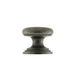 Atlantic Distressed Silver Old English Lincoln Solid Brass Victorian Cabinet Knob 32mm on Concealed Fix - (OEC1232DS)