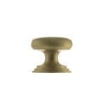 Atlantic Satin Brass Old English Lincoln Solid Brass Victorian Cabinet Knob 32mm on Concealed Fix - (OEC1232SB)