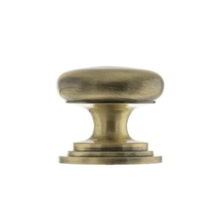Atlantic Antique Brass Old English Lincoln Solid Brass Victorian Cabinet Knob 38mm on Concealed Fix - (OEC1238AB)