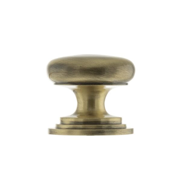 Atlantic Antique Brass Old English Lincoln Solid Brass Victorian Cabinet Knob 38mm on Concealed Fix - (OEC1238AB)