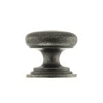 Atlantic Distressed Silver Old English Lincoln Solid Brass Victorian Cabinet Knob 38mm on Concealed Fix - (OEC1238DS)