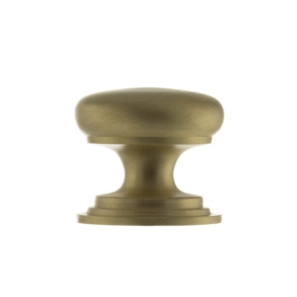 Atlantic Satin Brass Old English Lincoln Solid Brass Victorian Cabinet Knob 38mm on Concealed Fix - (OEC1238SB)