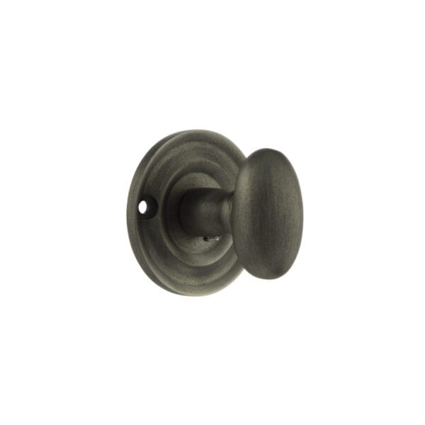 Atlantic Matt Gun Metal Old English Solid Brass Oval WC Turn and Release - (OEOWCMBN)