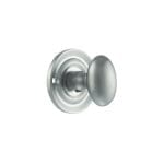 Atlantic Satin Chrome Old English Solid Brass Oval WC Turn and Release - (OEOWCSC)