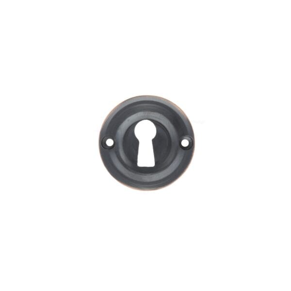 Atlantic Antique Copper Old English Solid Brass Open Key Hole Escutcheons - (OERKEAC)