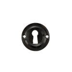 Atlantic Black Nickel Old English Solid Brass Open Key Hole Escutcheons - (OERKEBN)