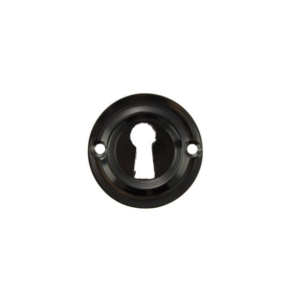 Atlantic Black Nickel Old English Solid Brass Open Key Hole Escutcheons - (OERKEBN)