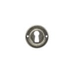 Atlantic Distressed Silver Old English Solid Brass Open Key Hole Escutcheons - (OERKEDS)