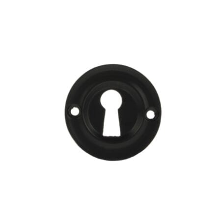 Atlantic Matt Black Old English Solid Brass Open Key Hole Escutcheons - (OERKEMB)