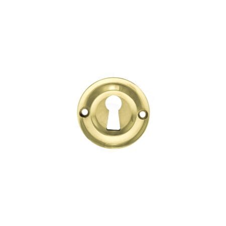 Atlantic Polished Brass Old English Solid Brass Open Key Hole Escutcheons - (OERKEPB)