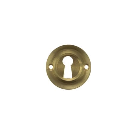 Atlantic Satin Brass Old English Solid Brass Open Key Hole Escutcheons - (OERKESB)