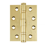 Grade 13 Ball Bearing Hinge 100mm PB | Door Hinge Hardware - Heavy - Duty, Ball Bearing, Polished Brass (14882)