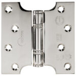 102x51x102x3mm Stainless Steel Grade 13 Fire Rated Thrust Bearing Parliament Hinge PSS | Door Hinge Hardware - Heavy - Duty, Ball Bearing, Polished Stainless Steel (14990)